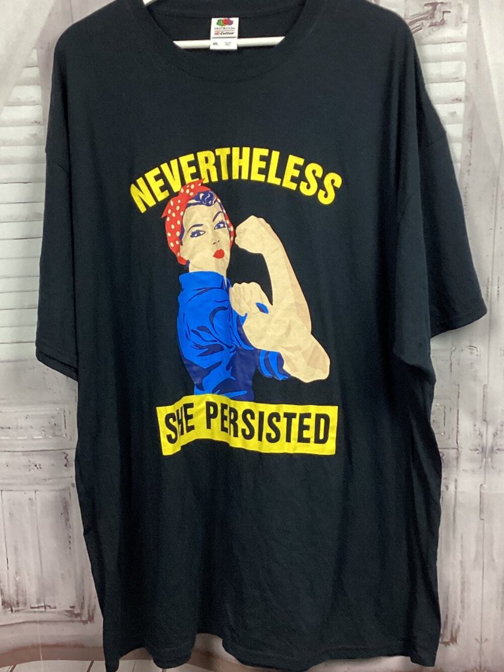 Rosie the Riveter Black Tee Shirt 3XL